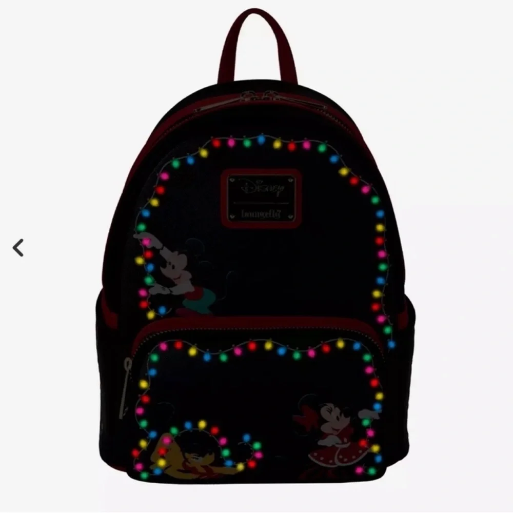 Loungefly Mickey Mouse & Friends Holiday Lights Mini Backpack